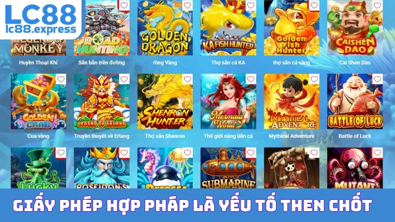 Giấy phép hợp pháp là yếu tố then chốt